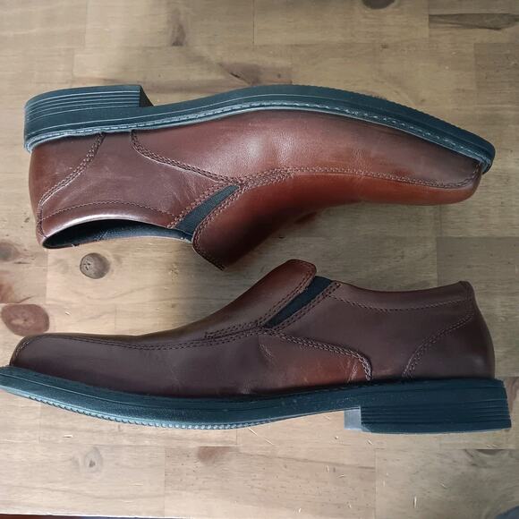 Bostonian Flexlite Mens 10 M Brown Loafers Shoes Bolton Used 21938 - Picture 4 of 11